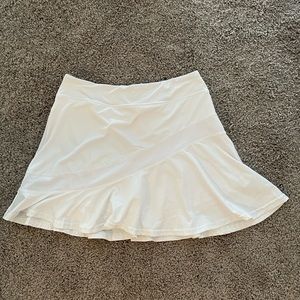 white tennis skirt